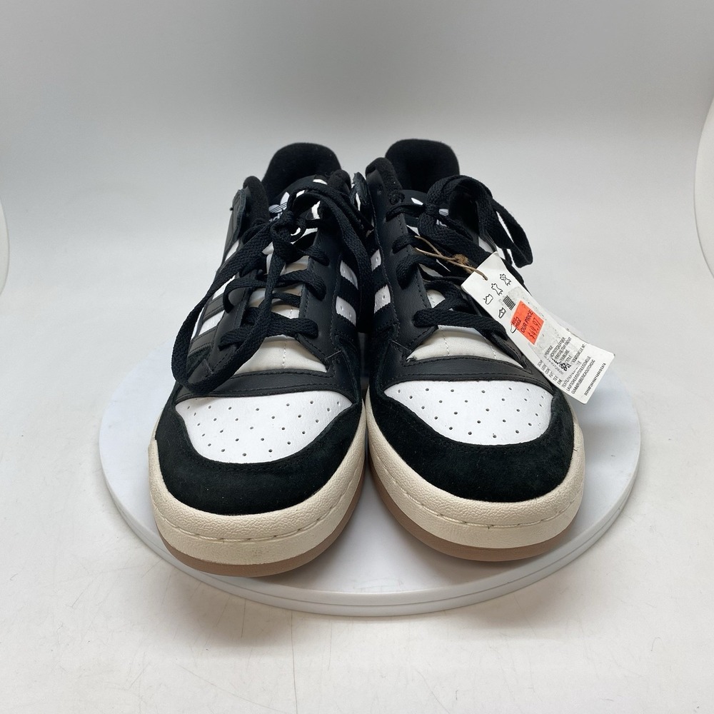 Adidas Sneakers Forum Low Mens 10.5 ID6857 Black White Causal Skate Shoes New - Picture 2 of 10